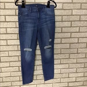 Gap denim blue jeans size 29 skinny .